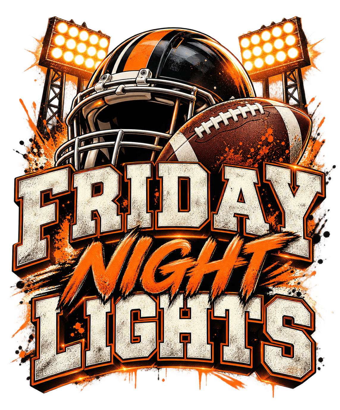 Friday Night Lights Football DTF Transfer artwork