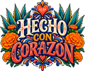 Hecho con Corazón Mexican Culture DTF Transfer artwork
