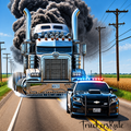 Truckers Rule Semi Truck DTF Transfer